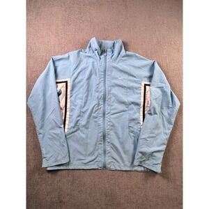Vintage Nike Full Zip Jacket Women's L 12-14 Carolina Blue Y2K Casual Golf